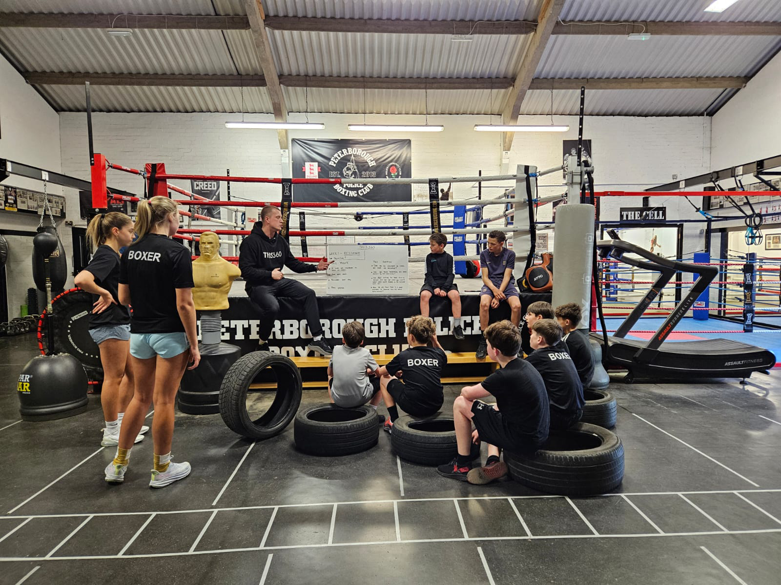 THIS360 programme session at the boxing gym